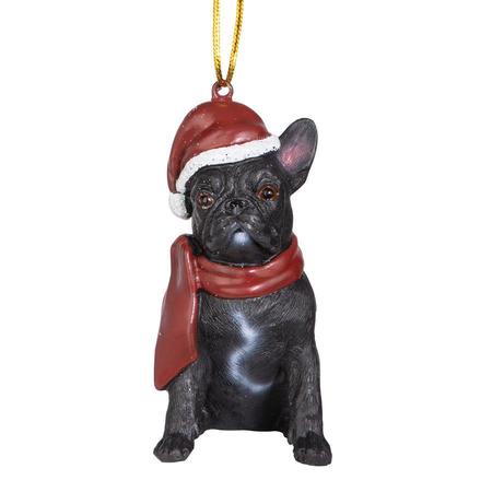 Design Toscano French Bulldog Holiday Dog Ornament Sculpture JH576324